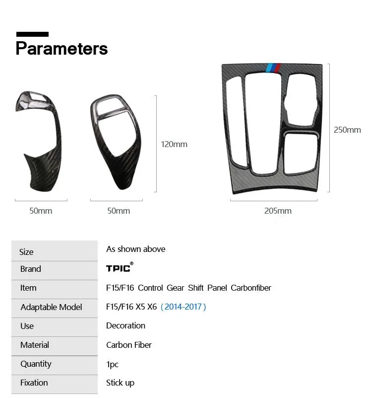 Для bmw f15 f16 наклейки из углеродного волокна декоративная крышка Накладка для автомобиля управления шестерней переключения панели x5 x6
