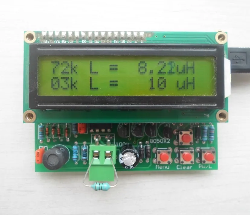 ESR V2.0 метр тестер-транзистор индуктивность емкость Сопротивление Цифровой LCR ESR метр diy наборы