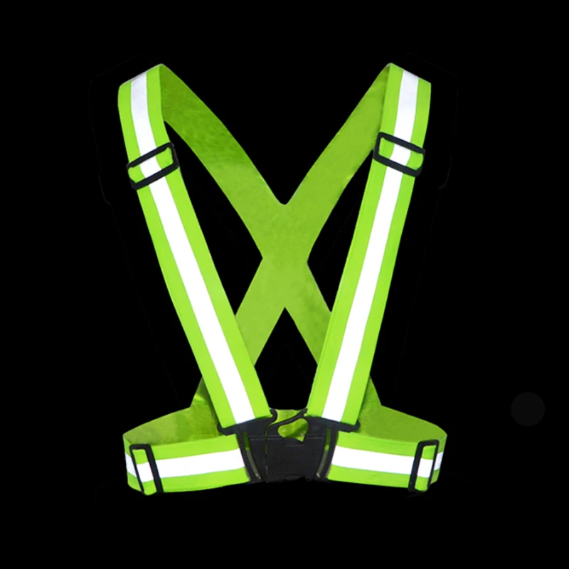 

10PCS High Visibility Unisex Outdoor Safety Vest Reflective Belt Safety Vest Fit For Running Cycling Sports Outdoor Clothes
