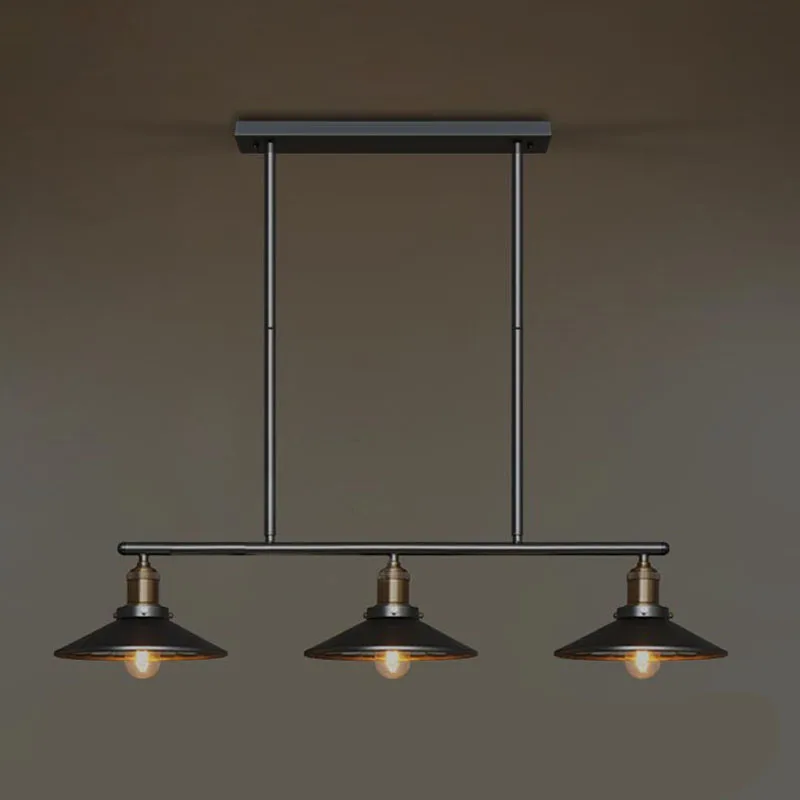 Винтажное подвесное освещение в стиле лофт, RH бар, лампы, скандинавские промышленные подвесные лампы, черный внутри с зеркалом E27 110 В/220 В, домашнее освещение