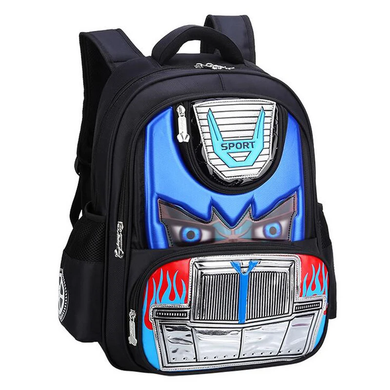 3D Robot School Backpack For Boys Kids Children Orthopedic Cartoon Backpack Kindergarten Book