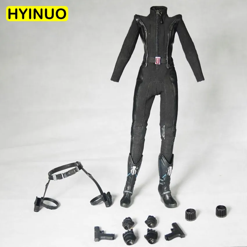 

1/6 Scale The Avengers Female Sexy Black Widow Female Battle Suit Clothes Clothing Set F 12" Action Figure Female Body Doll