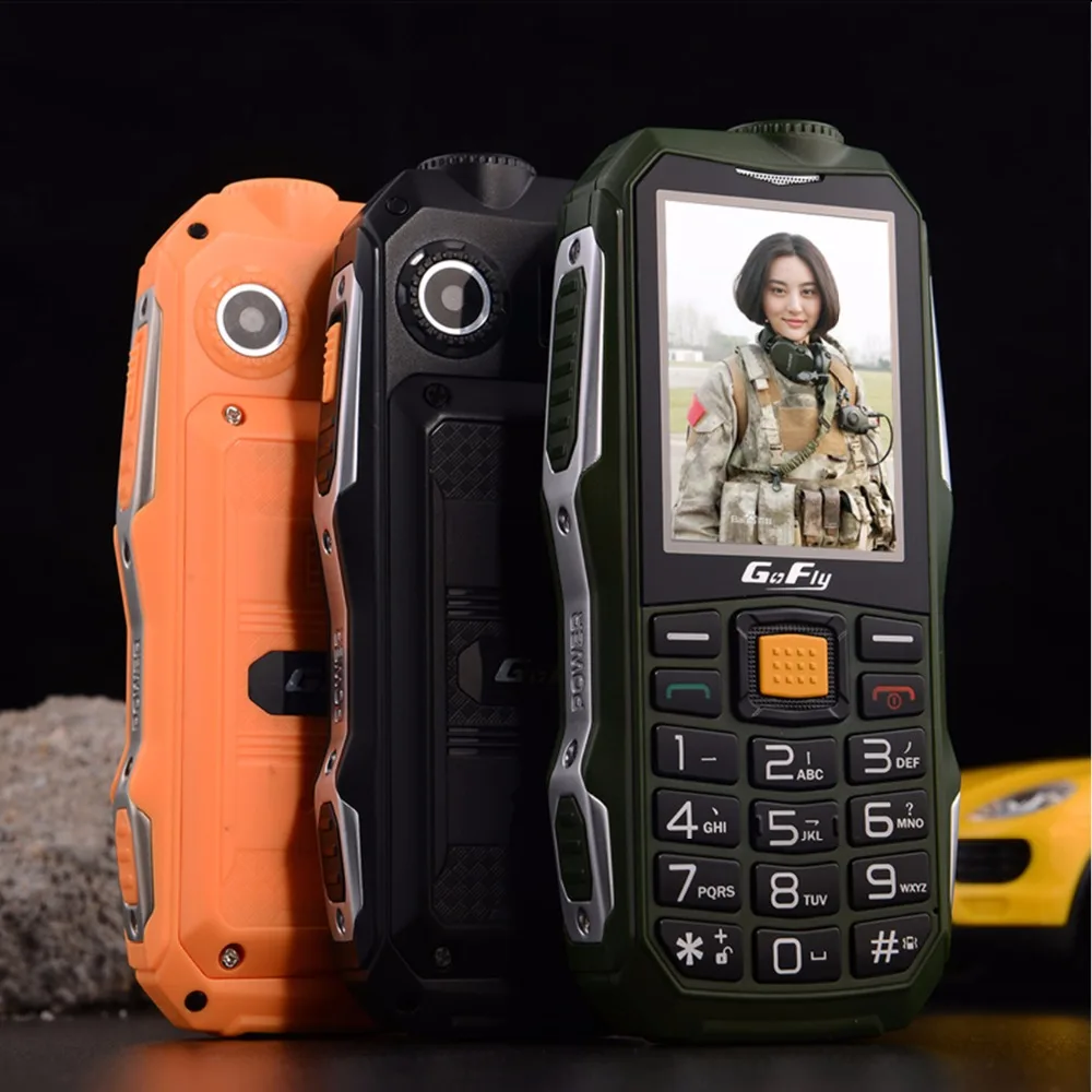 Gofly F7000 Shockproof Rugged Outdoor Senior Mobile Phone Loud Sound Torch FM Long Standby Power bank