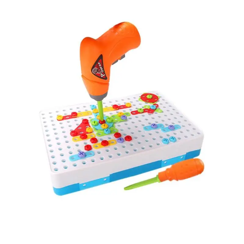 

Kids DIY Drill Puzzle Toys Baby Electric Drill Screw Group Toy Kits Jigsaw Educational Toys Assembled Blocks Sets Building Toy