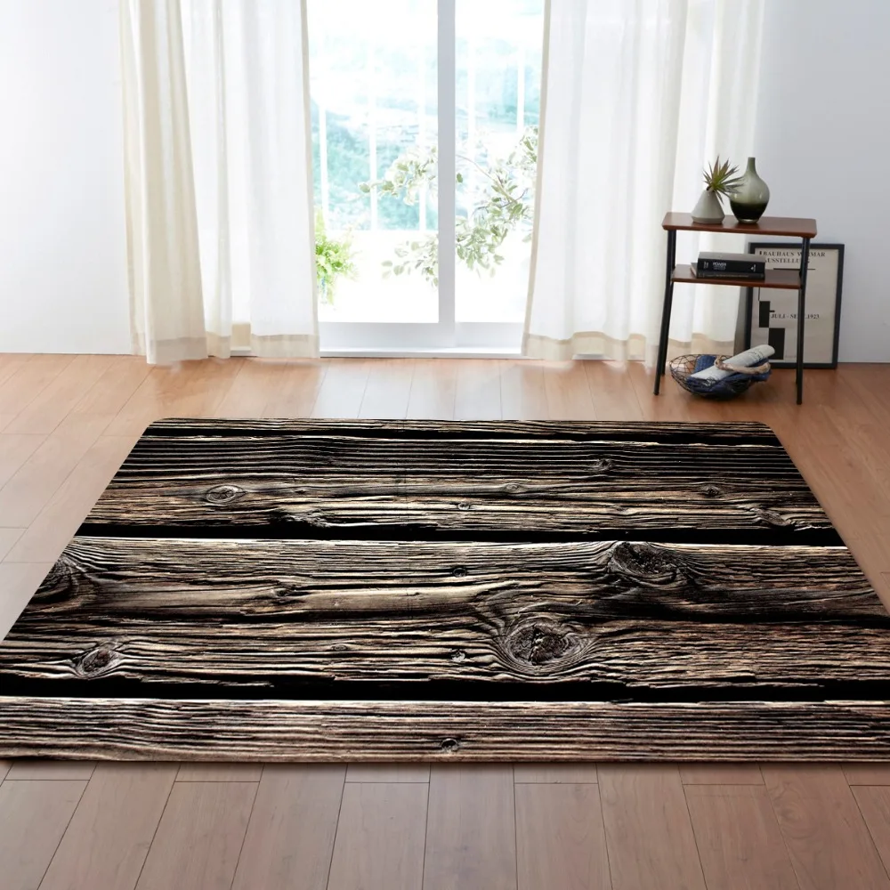 Us 30 32 29 Off Creative Bricks Wooden Jacquard Sofa Chair Floor Mats Striped Doormat Carpets Fit Living Room Area Rugs Kitchem Bedroom In