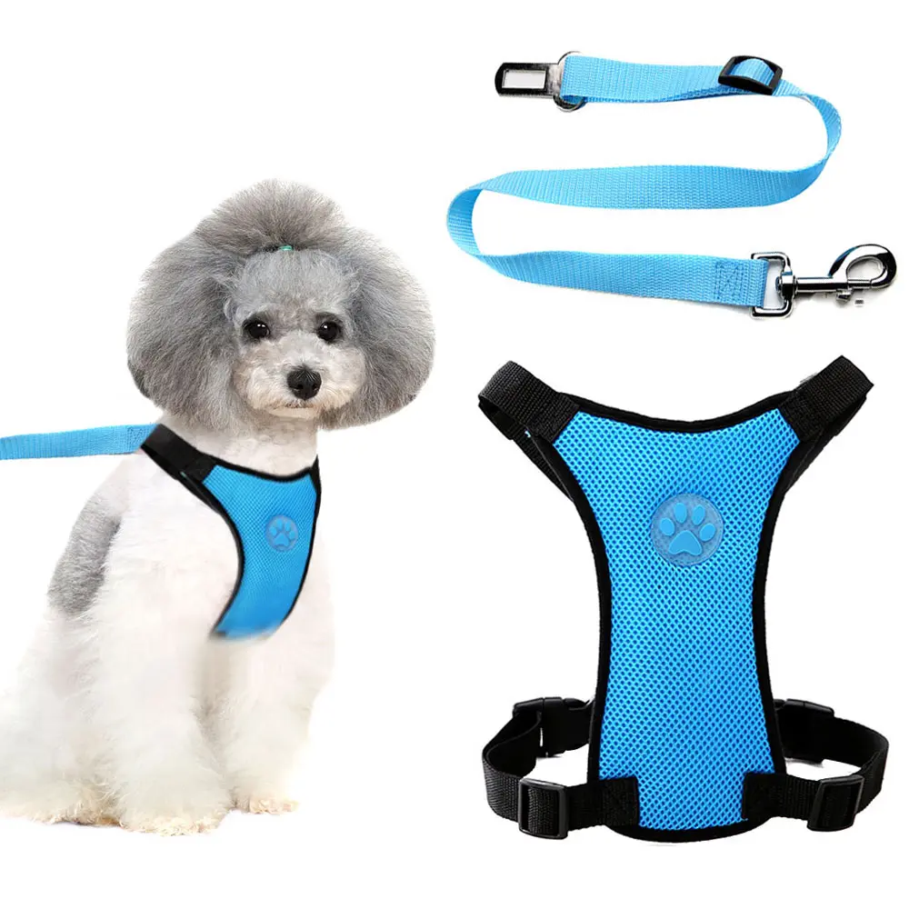 Adjustable Puppy Pet Dog Car Seat Harness Vehicle Seatbelt Clip Nylon
