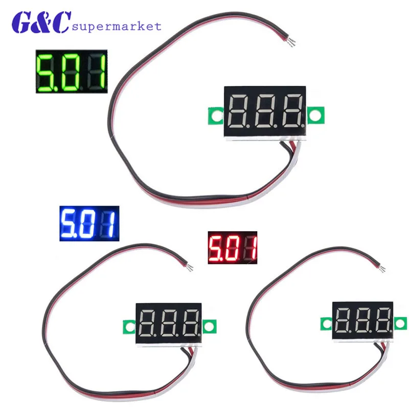 

Mini 0.36 inch DC 0.00-30.0V 3 bits Digital Red LED Display Panel Voltage Meter Voltmeter tester