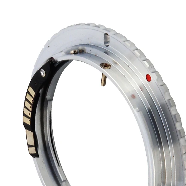 PIXCO EMF AF Confirm Mount Adapter Ring Suit For Olympus OM Lens To Canon EOS EF Camera Brass silver