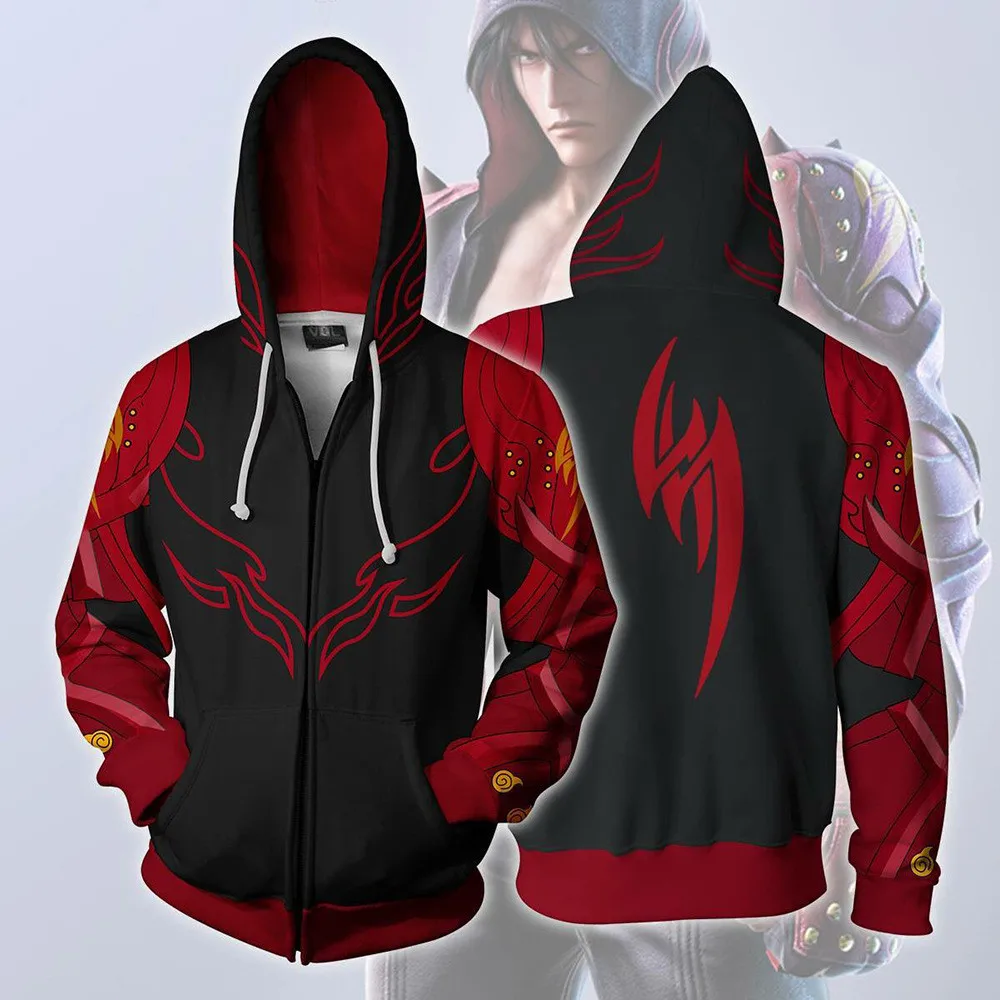

Game Tekken Sport Hoodies Zipper Clothing hooded sweatshirt Unisex Adult casual Clothing hoodie Coat Jacket Tops Coats Pullover