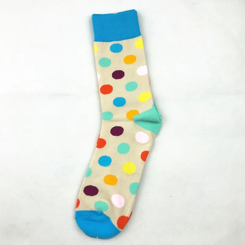 5 пар брендовые качественные Для мужчин s Happy Socks носки унисекс Для женщин красочные точки усмешки носки Для мужчин хлопок Calcetines Happy забавные