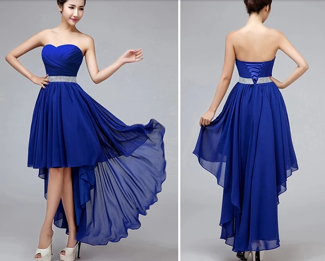 Sapphire Blue Strapless Dresses