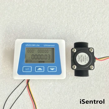

US211M Lite USN-HS43TA 1-60L/min Digital Flow Meter 5V Flow Reader Compatible with all our flow sensor, without temperature