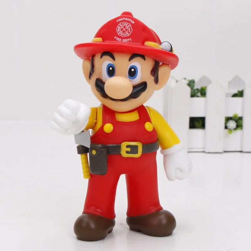 12 см аниме Super Mario Bros фигурки Одиссея Марио Йоши автомобиль торт украшения ПВХ Фигурки экшн-модель игрушки для детей Подарки - Цвет: 1 Red mario