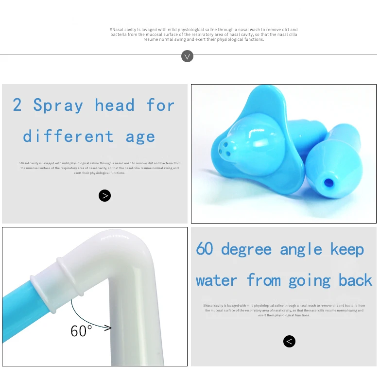 Nasal Aspirator Sinus Allergies Relief Rinse Nose Wash System  (1)