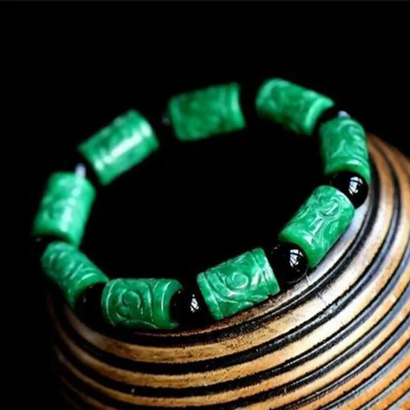 Yu Xin Yuan Fine Jewelry Natural Hetian Qing Jade Bracelets Carved Yu Xin Yuan Fine Jewelry Natural Hetian Qing Jade Bracelets Carved Brave Amulet Bangles Gift For Mens