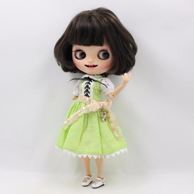 green dress with lace suit for blythe doll licca DOLLS