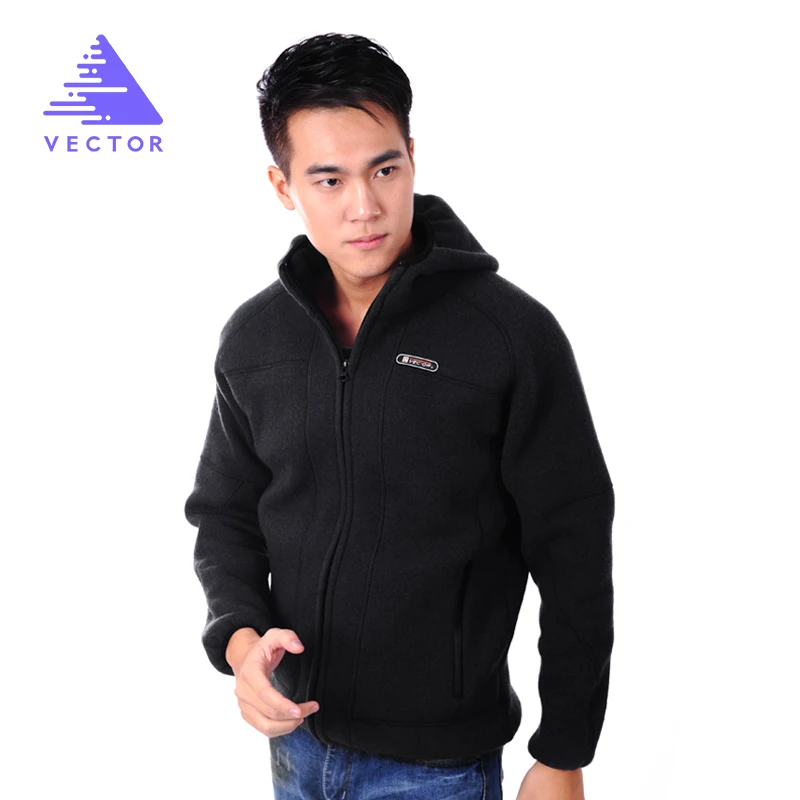 

VECTOR Outdoor Jacket Men Warm Winter Windproof Polartec Fleece Jacket With Hat Male Camping Hiking Travel Sport Coat