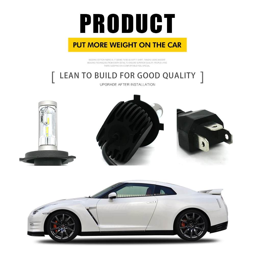 Modifygt S1 H4 Led H7 led H1 H8/H9/H11 лампочка для авто 9005 HB3 9006HB4 Автомобильный Стайлинг 12 В 50 Вт