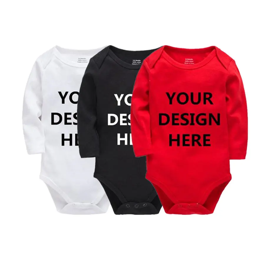 Цельнокроеный комплект одежды с принтом на заказ хлопковый Белый боди для новорожденных мальчиков и девочек от 0 до 24 месяцев, Bebes Blanco Roupa Menina, однотонный детский джемпер - Цвет: CHY204820862088