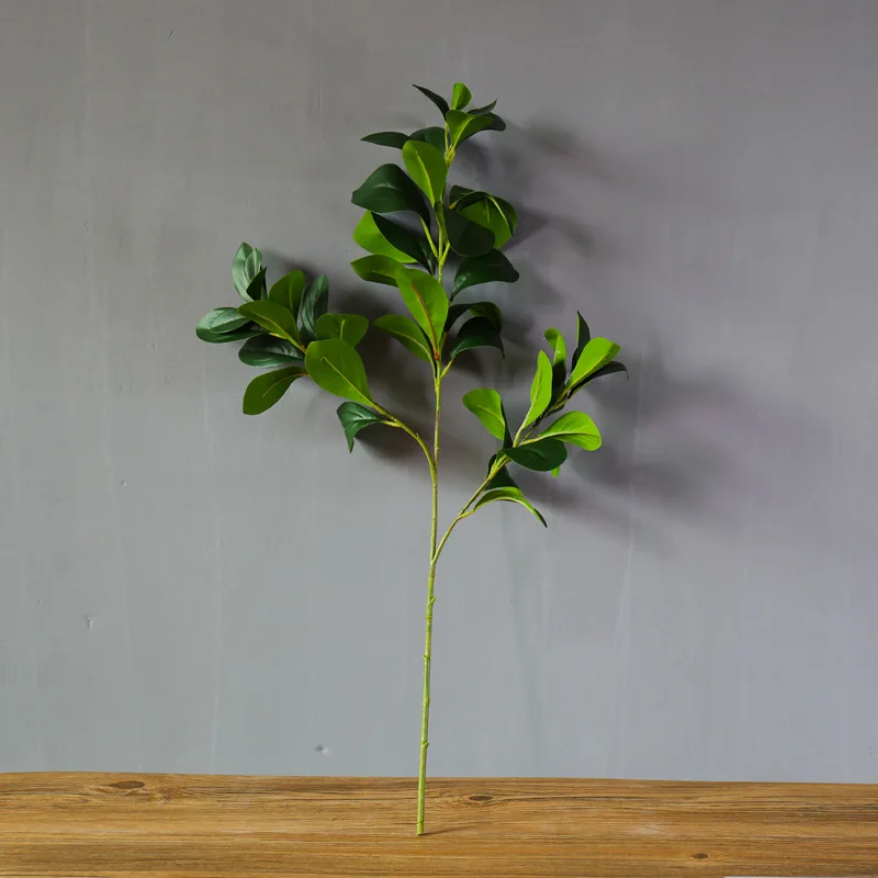 Flone 3 Branch Artificial Green Plant Fake Real Touch Plant Simulation Plant Flowers Bouquet Wedding Home Party Decor Floral  (1)