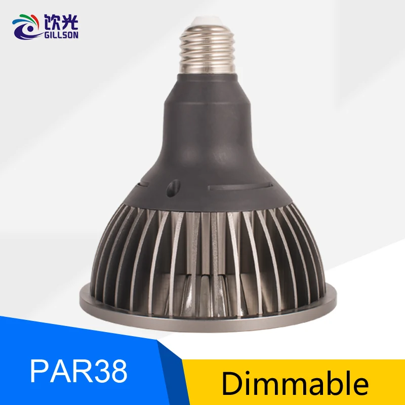 LED COB алюминиевая диммируемая Par38 лампочка 15 Вт E27 Gu10 Par 38 прожектор 220 в теплый