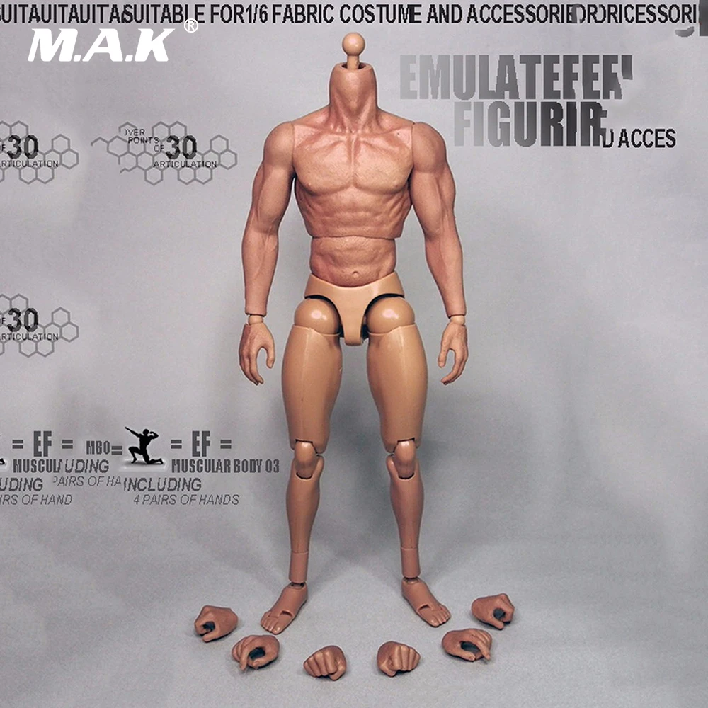 1/6 сильный мужской супер-гибкий Бесшовный корпус с скелетом из нержавеющей стали натуральный/пшеничный/черный кожа модель для 1" фигуры