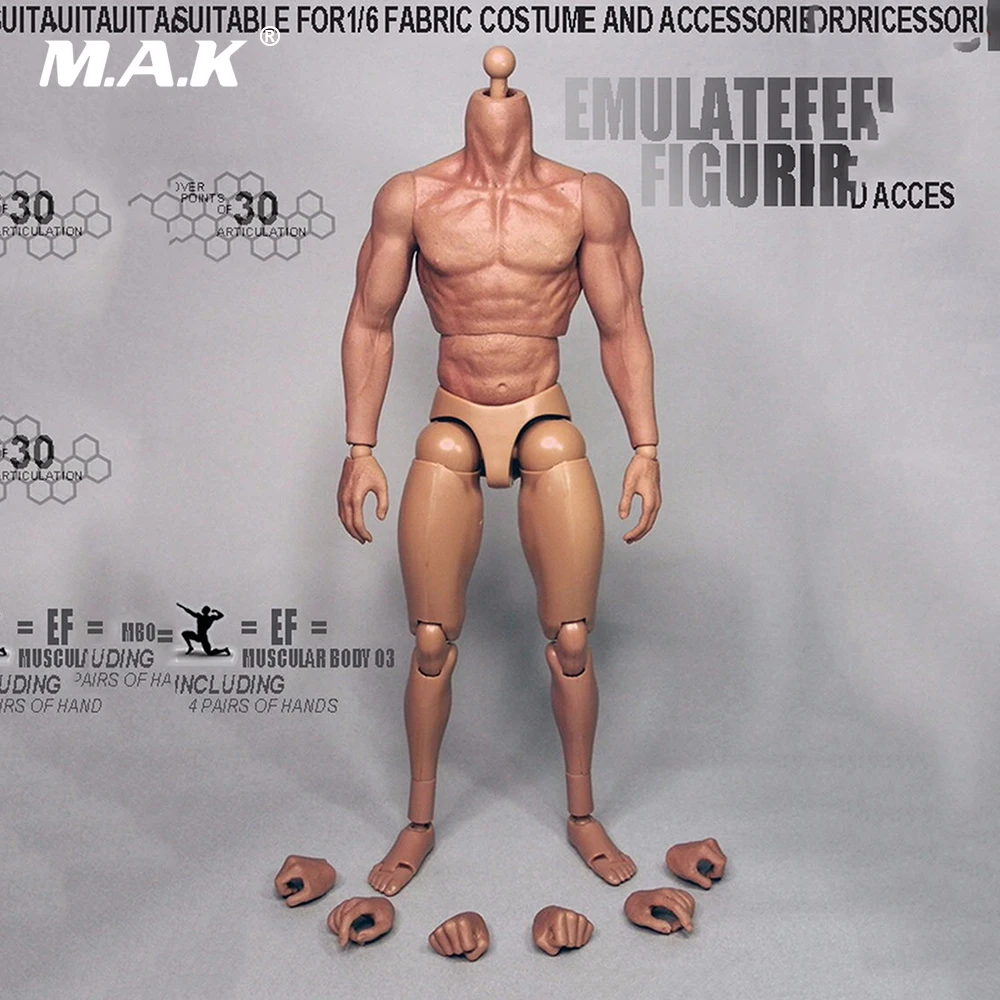 

1/6 Scale Action Figure 3.0 Muscular Male Body With Seamless Arms Model Toys