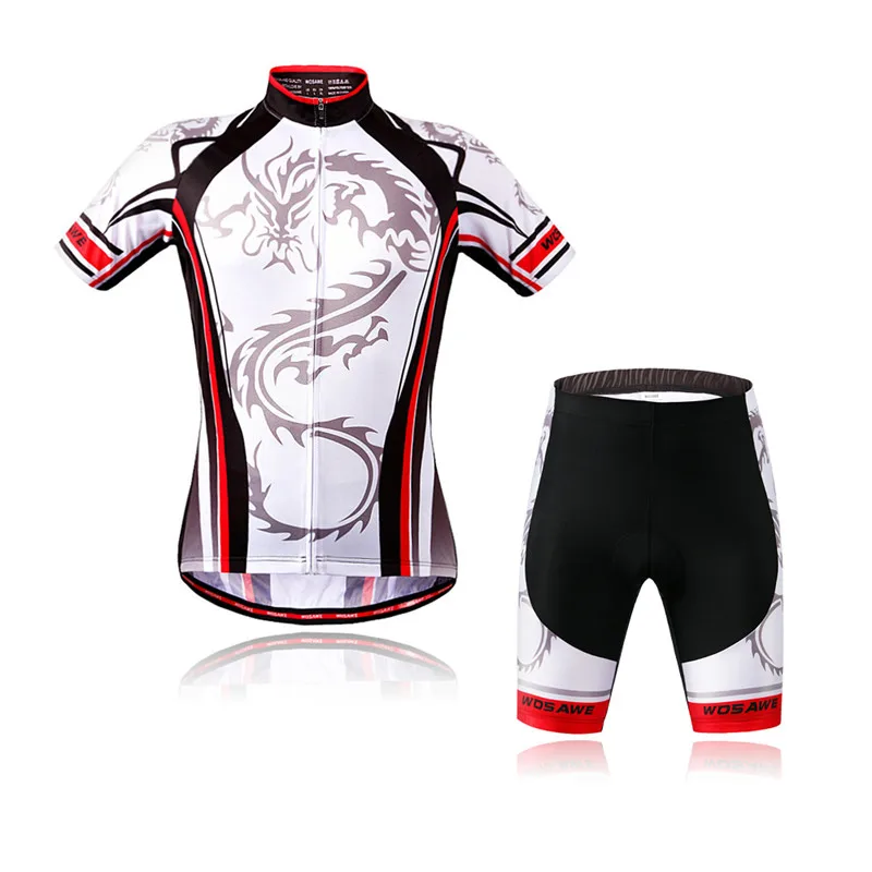 WOSAWE горный велосипед Велоспорт Джерси Набор быстросохнущая гелевая подкладка uniforme ciclismo дышащая велосипедная одежда ropa ciclismo hombre - Цвет: BC468