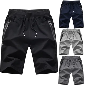 

Mens Pant Men's Summer Sports Pure Color Casual Beach Pants