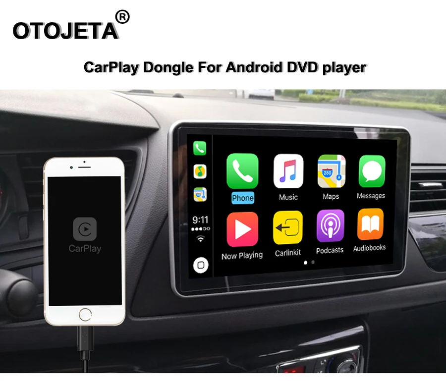 ELANMEY android мультимедийный плеер аксессуары для carplay ключ USB подключи и играй