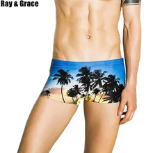 Солнцезащитные GRACE летние пикантные Для Мужчин's Мужские Шорты для купания купальный костюм быстросохнущая Для мужчин Плавание низкой талией трусы дышащие пляжные шорты Плавание ming Мужские Шорты для купания