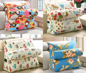 

Trianggle Lumbar Pillow with headrest Thick PP cotton filled Sofa Office Chair Seat Cushion Kids Lumbar Cushions 45x40x20cm B345