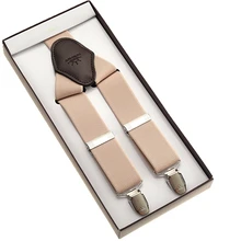 Бежевый цвет подтяжки 3 зажимы подвески для мужчин