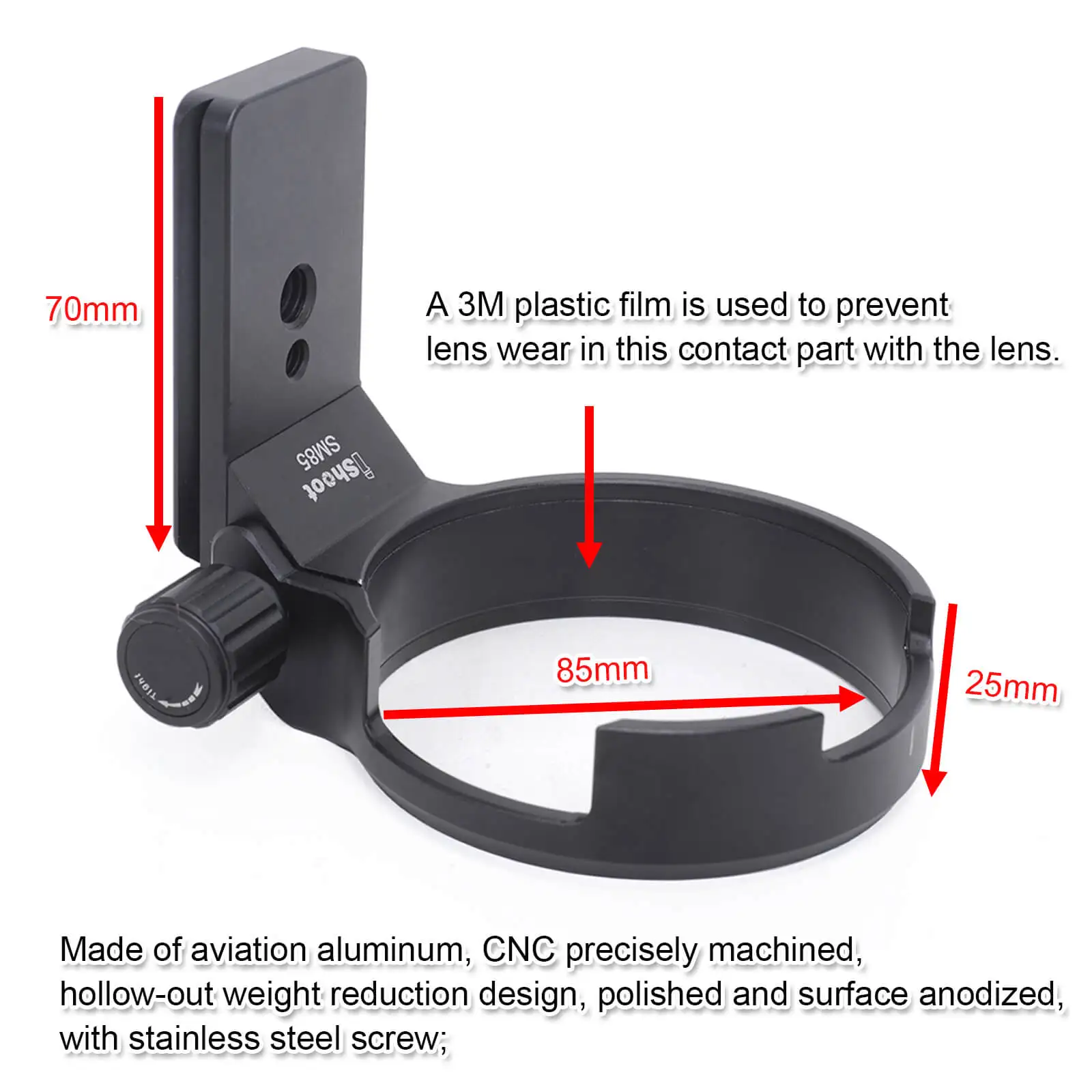 Tripod Mount Ring Lens Collar with Quick Release Plate for Sigma 85mm f/1.4 DG HSM Art Lens (for Canon EF, Nikon AF, Sony E)