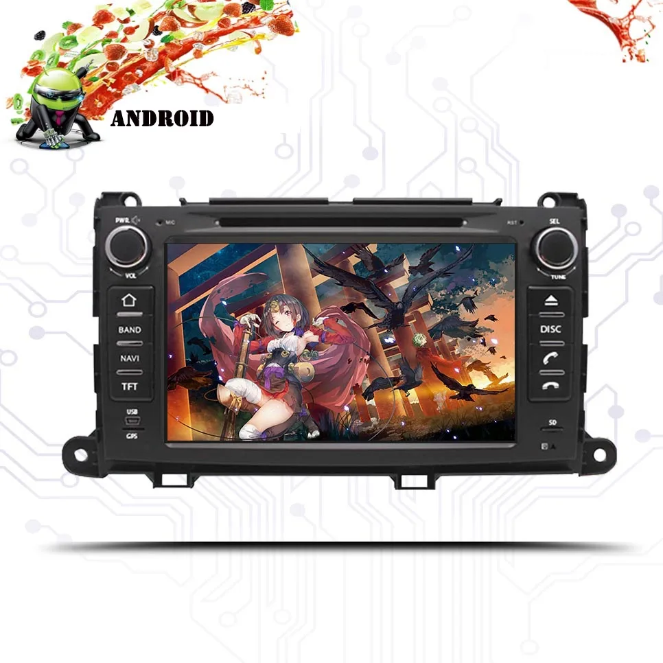 Perfect Octa Core 8" HD Touch screen Android 9.0 Car GPS Navigation 1080P Video Car DVD Player for Toyota Sienna 2010-2018 Tape Recorder 3