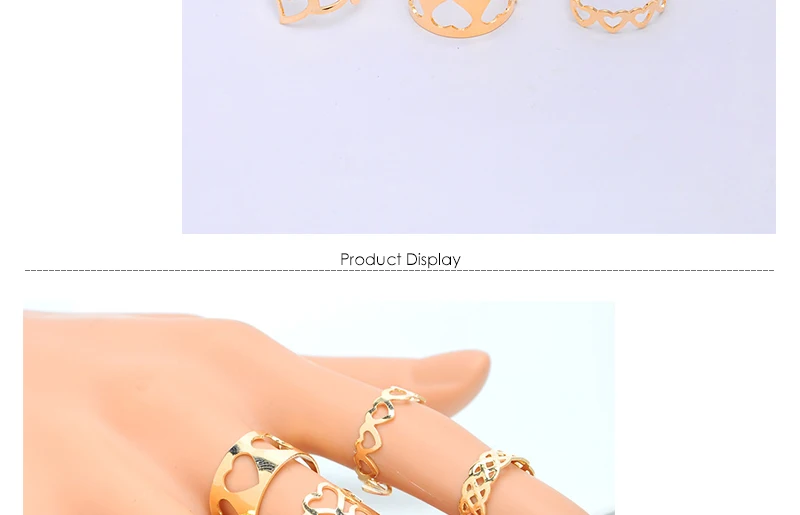 AYAYOO New 6 pcsset Vintage Gold Color Ring Sets Antique Hollow Midi Finger Rings for Women Turkish Party Boho Knuckle Ring (3)