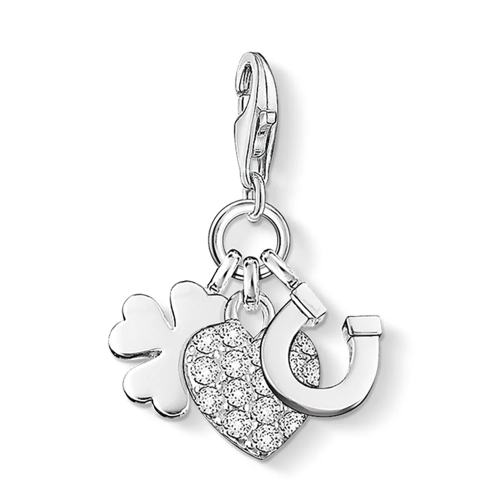 Бренд muffiy Lucky Clover подвеска в виде сердца для браслета чокер Серебряное