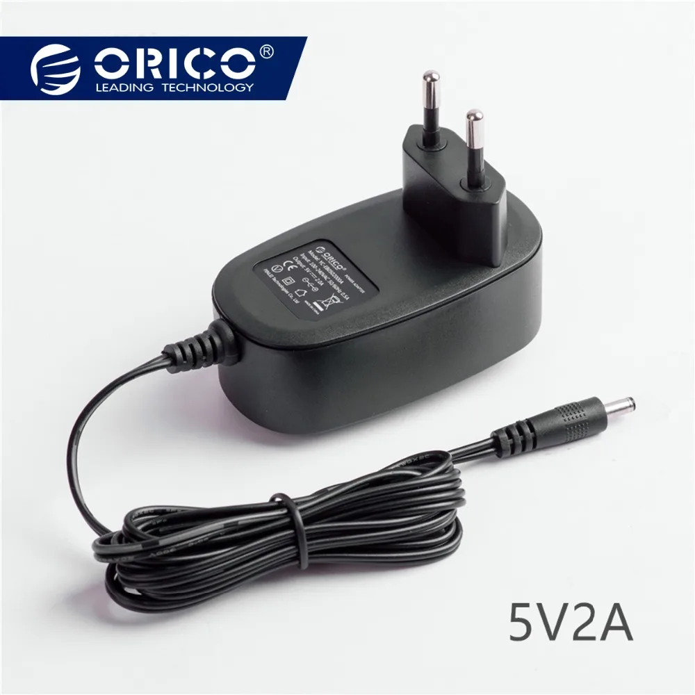 

ORICO PA15W ABS Fire-resistant 5V2000mA Wall Converter Charger Power Adapter DC 3.5mm Power Cord 100cm EU US UK AU Plug Black