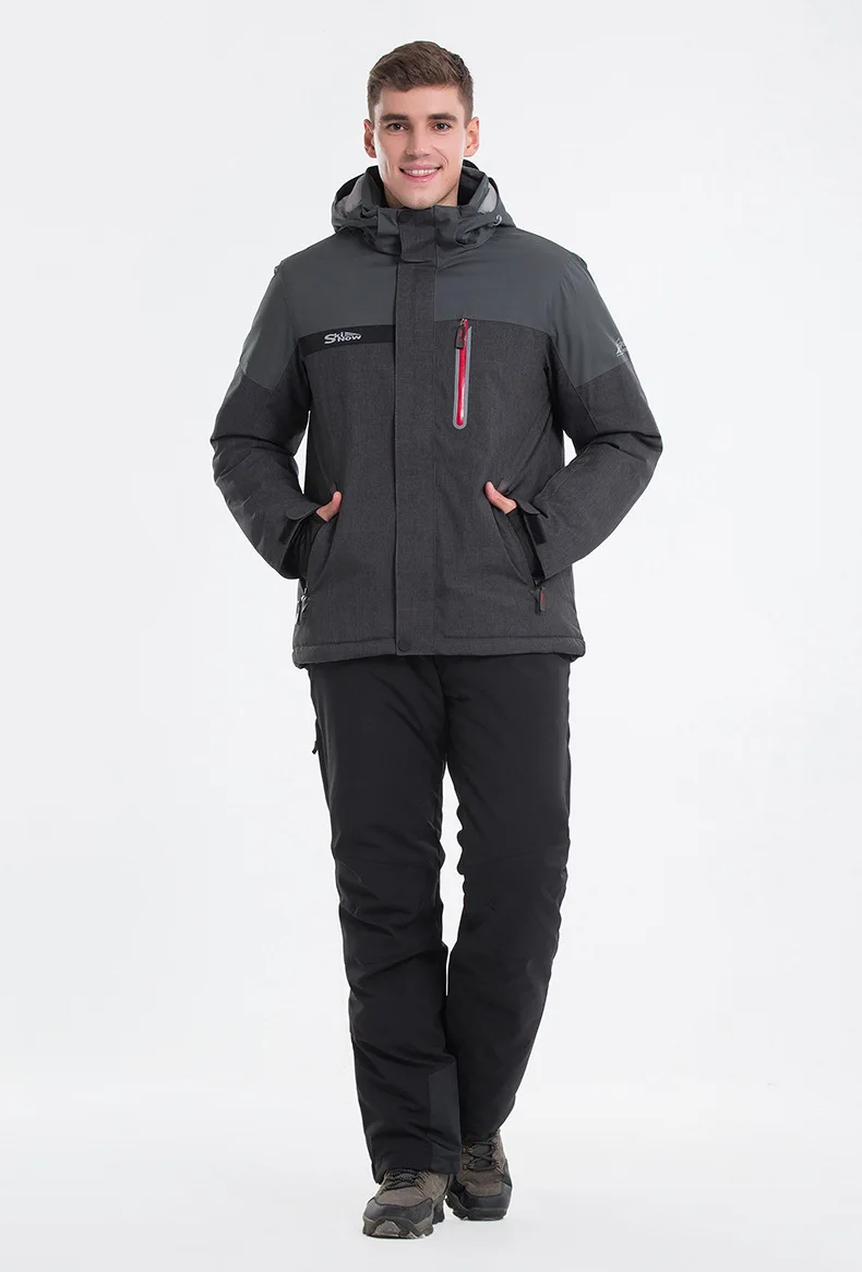 LANLAKA бренд лыжный костюм для мужчин зимнее водонепроницаемое пальто Высокое качество Сноубординг наборы 5 цветов на выбор лыжный костюм s мужской - Цвет: SUITs   4