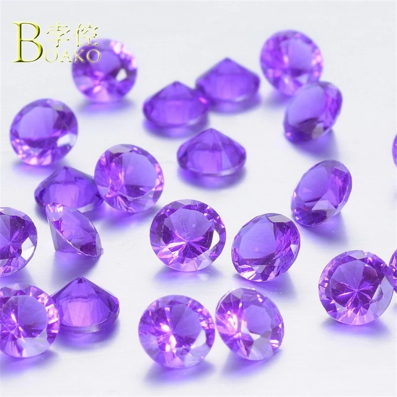 BOAKO 100pcs/pack Zircon Stone Mixed Color Birthstone Crystal Cubic Zirconia Stone Beads For DIY Jewelry Making Accessory B5