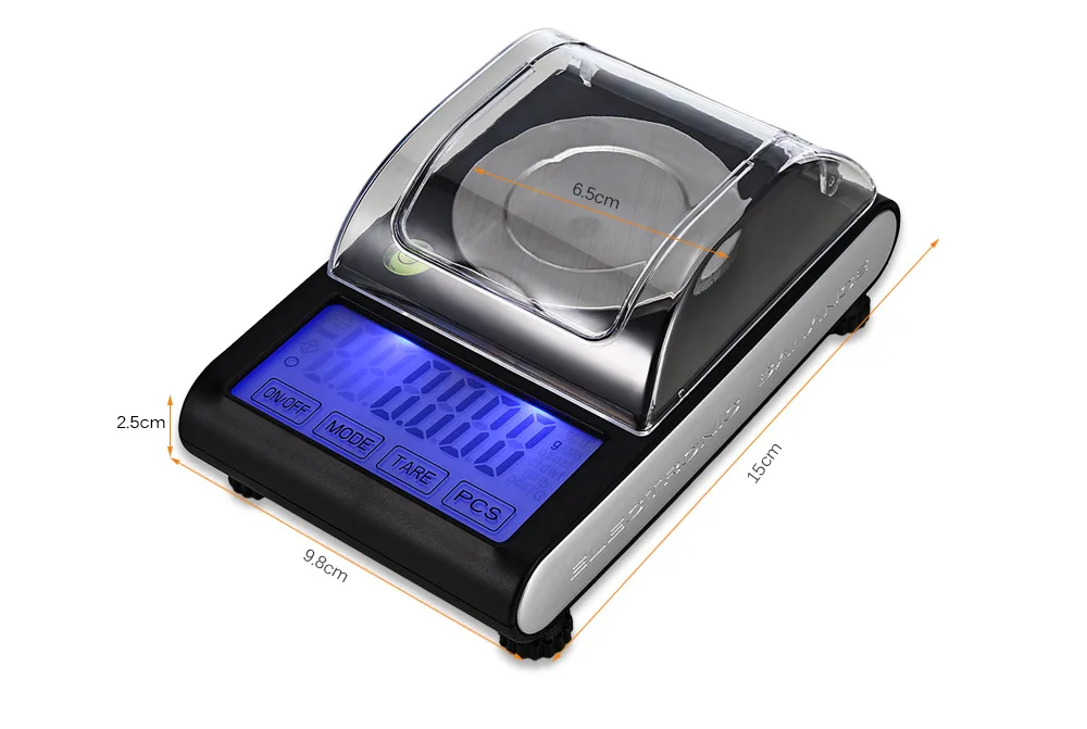 50g / 0.001g High Precision Touch Screen Portable Electronic Digital Diamond Jewelry Scale Gold Lab Balance