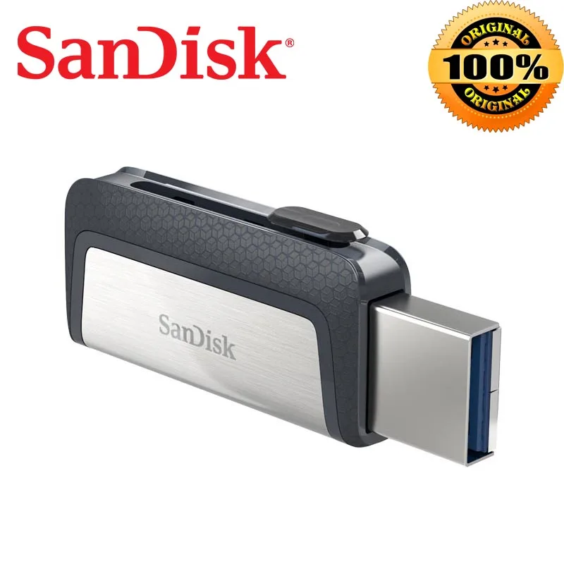 Флеш-накопитель sandisk SDDDC2, 256 ГБ, u-диск, двойной накопитель, USB флеш-накопитель, 128 ГБ, карта памяти type-C, OTG USB 3,1, 64 ГБ, Высококачественная usb-флешка