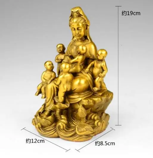 

The copper decoration five son Avalokiteshvara Songzi Guanyin Buddha temple dedicated to Home Furnishing