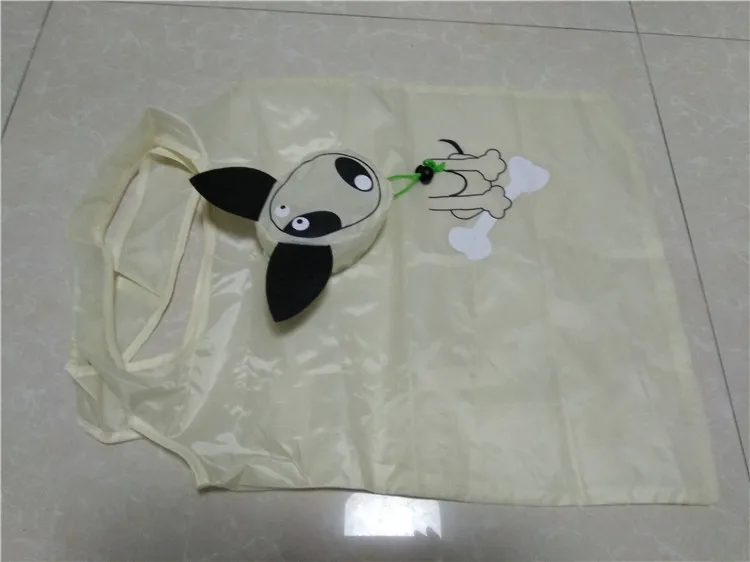 38*58 см мультфильм животных складной Shopping Tote многоразовая эко-сумка собака медведь хозяйственные сумки нейлон полиэстер сумка для хранения - Цвет: Dog