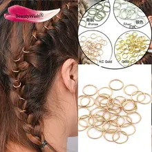 20 шт./лот Золотой/Серебряный волос коса дредлок шарик манжеты клип оплетка обод кольцо приблизительно 14 мм Внутреннее отверстие
