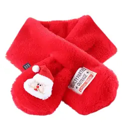 Детский шарф; детский шейный платок; Зимний Рождественский теплый шарф; милый плюшевый шарф для девочек с рисунком