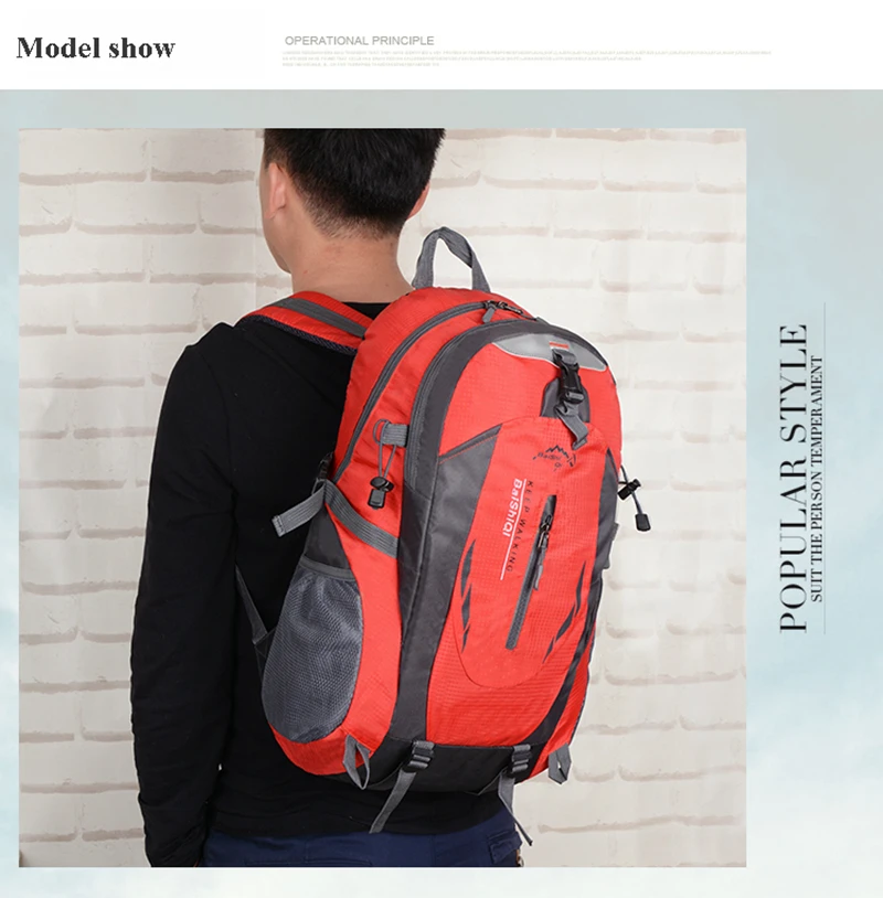 40L Waterproof Durable Outdoor Climbing Backpack Women&Men Hiking Athletic Sport Travel Backpack High Quality Rucksack (33)