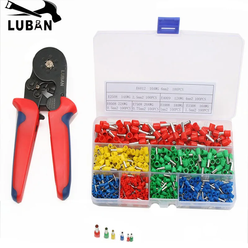 

LUBAN HSC8 6-6A MINI-TYPE SELF-ADJUSTABLE CRIMPING PLIER 0.25-6mm terminals crimping tools multi HSC8 6-6