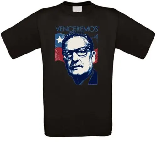 

Salvador Allende Chile Venceremos Socialism Guevara Mens Tshirt Japanese Streetwear Tshirts Designer T Shirt 100% Cotton