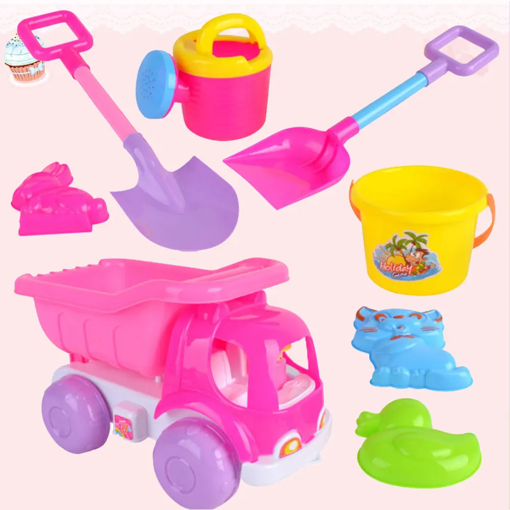 7Pcs Interactive Beach Toys Dump Truck Shovel Toy Play Set Kids Fun ...